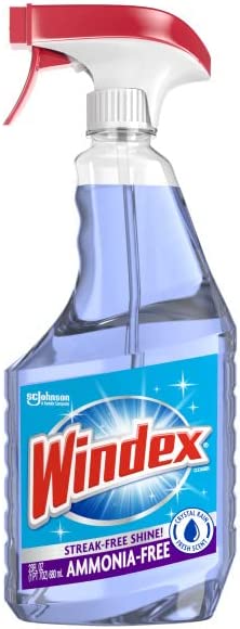 Windex Ammonia-Free Glass and Window Cleaner Spray Bottle, Bottle Made from 100% Recovered Coastal Plastic
